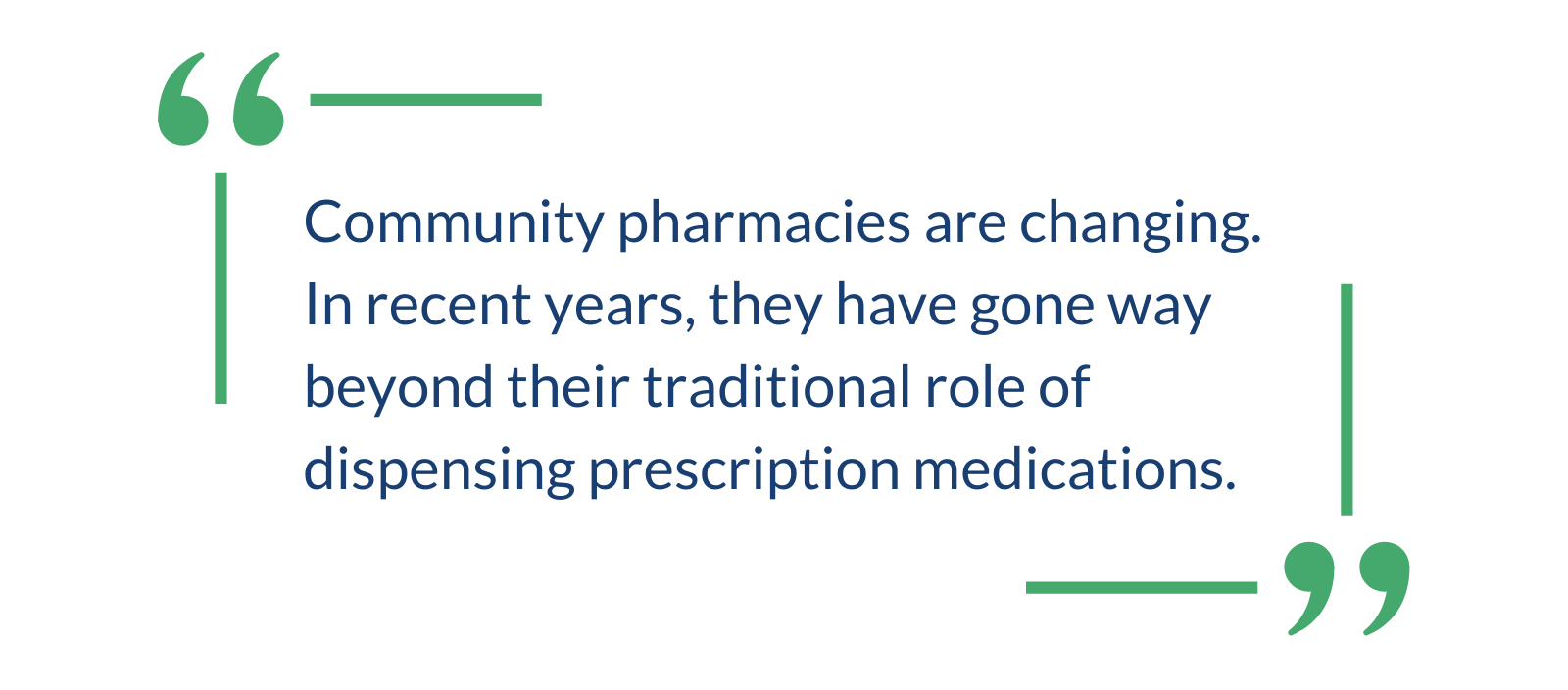 Making the most of community pharmacies